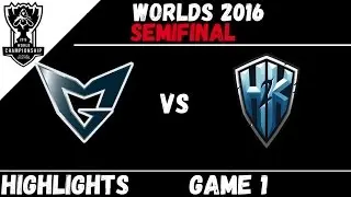 SSG vs H2K | Game 1 Highlights Worlds 2016 Semifinal | Samsung Galaxy vs H2K