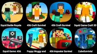 Squid Battle Royale, 456 Craft Survival, Cube Survival, Squid Game Craft 3D, Squid Game 456