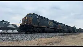 CSX M653 goes through Wingate, NC with friendly crew and a DPU that happens to be 1852! (WM)