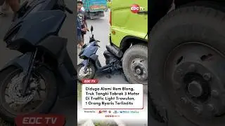 Diduga Alami Rem Blong, Truk Tangki Tabrak 3 Motor di Traffic Light Trowulan Mojokerto‼️