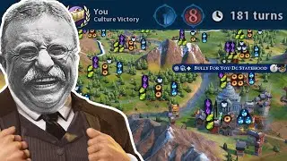 DEITY PRESERVES ONLY Bull-Moose Teddy Is Honestly Just Unfair At This Point - Civ 6 America Pt. 1