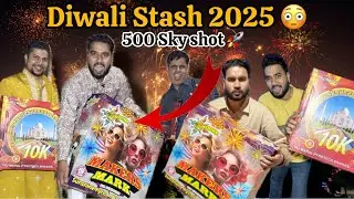 Diwali Crackers stash 2025 | 50000 के sky shot 🚀 | 