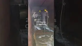 Compactor washing cleaning. Pressure washing.