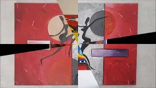 Regroupement de tableaux - th&egrave;me Toiles originales - Cubisme - Art na&iuml;f (19  toiles)