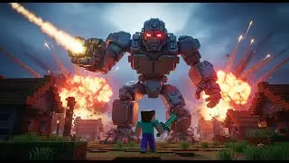 Can Steve Survive This Giant Minecraft Animation Robot Attack?