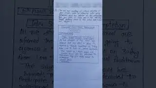 Notice Notice Inter School Debate competition
