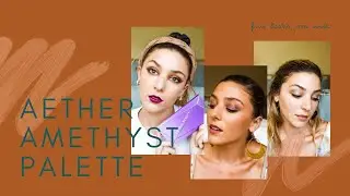 Week With Aether Beauty Amethyst Crystal Gemstone Palette | Five Purple Looks One Palette
