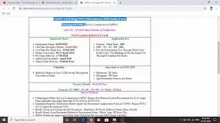 CGPSC Civil Judge PCS J Recruitment 2020 Online FormChhattisgarh Public Service Commission (CGPSC)