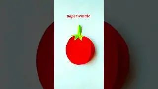 paper tomato craft😍#shorts #ytshorts #trending #shortfeed #art #viral #paper #wow #youtubeshorts