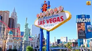 Las Vegas, Nevada 8K- The Vegas Strip, Helicopter Tour and the Bellagio Fountain Show