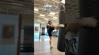 Rear Leg Roundhouse Kick (Basic Pivots) - #martialarts #taekwondo #karate #kickboxing #muaythai #mma