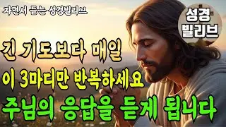 주님은 우리의 긴 기도 원하시지 않습니다 매일 이 '3마디만' 반복하세요! I 성경말씀 I 성령충만 I 자면서 듣는 주님말씀 I 성경라디오 I 주님축복 I 기도문 I 성경책 I