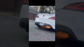 FLAMESSS!! 🔥🔥 #automobile #turbochargedengine #cars #turbo #genesiscoupe #carenthusiast