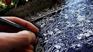 Abstract Doodle Turned into a Big Puzzle