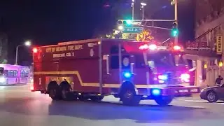 Newark Nj Fire Department Rescue 1 /  Battalion 5 Responding 11-7-21
