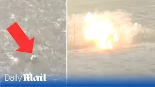 Ukrainian ground drone and &lsquo;Baba Yaga&rsquo; air drones drop anti-tank mines on the Russians