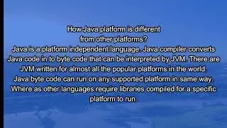 How Java platform is different from other  platforms ?