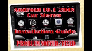 android 10.1 kolnavi car stereo 2DIN install guide tutorial reverse camera no display mitsubishi