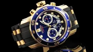 Invicta 6983 Pro Diver Scuba Blue Dial Chronograph Rubber Strap Watch