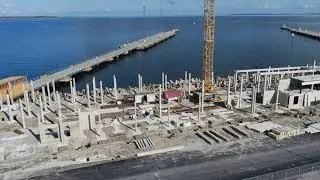 The construction of Port of Tallinn's new cruise terminal