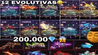 MEJORANDO TODAS LAS EVOLUTIVAS DE FREE FIRE🔥 desde la THOMPSON asta la AK47// Free Fire 🥶