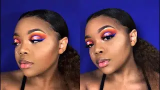 Orange Halo w/ Blue Winged Eyeliner | The Crayon Case Matte Book | Made Up by Kirsten