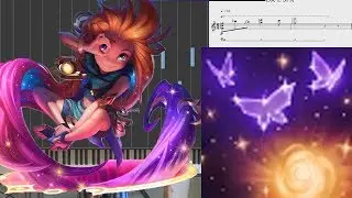 Sleepy Trouble Bubble (Zoe E) SFX - League of Legends (Synthesia Piano Tutorial)