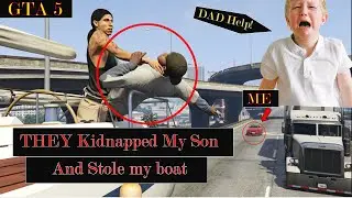 They Kidnapped my Son and Stole my Boat in GTA 5 | Hassan Gaming and Tech