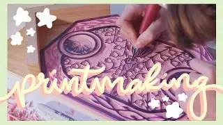 Printmaking Relief Studio Vlog | Print With Me!