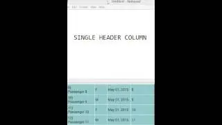 Android Table with Fixed Header, Fixed Row, Single Column Header and Two Column Header
