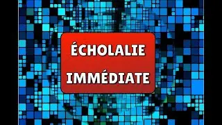 Répétition immédiate du mot (écholalie immédiate)