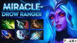 MIRACLE- DROW RANGER IS BACK?! 🏹😱 7.40c BROKEN META BUILD!