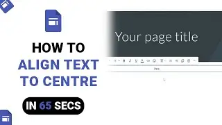 How to Align Text To Centre on Google Sites [NEW]