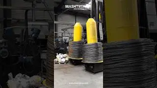 Wire rod loading on Vertical Hydraulic PayOff #wirerod #hydraulic #payoff #manufacturing
