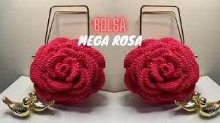 BOLSA MEGA ROSA EM CROCHÊ / FIO NÁUTICO