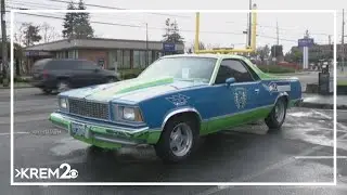 Seahawks fans hit the road in style for the Super Bowl