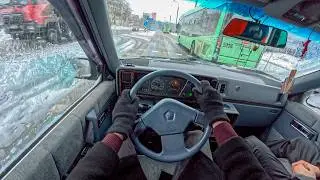 Test-Drive on Chrysler Voyager I (1990) 2.5 Turbo (280 hp) - Very Old American minivan - POV Drive