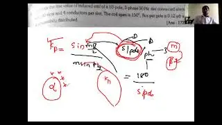 A problem on EMF equation of an alternator and Derivation of Frequency of induced emf