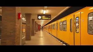 Germany, Berlin, U-Bahn ride from Ullsteinstra&szlig;e to Alt Tempelhof