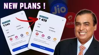 Next Month Recharge Mahenga! ₹349 Plan अब ₹419 😱 jio , vi, Airtel, new recharge plans | Techraj