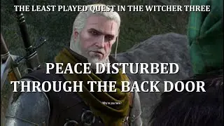 The Least Played Quest in Witcher 3 , Peace Disturbed Through The Back Door