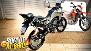 ALTEREI O SOM DO ESCAPE DA NOVA SAHARA 300, FICOU IGUAL DA XT660 MEIOTA