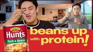 Beans up after workout!