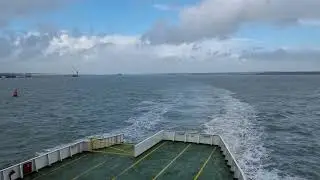 Red Funnel Ferry crossing the Solent in Rough Seas