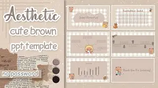 NO PASSWORD 📍 FREE AESTHETIC POWERPOINT PART 35 || CUTE BROWN BEARS || Fristhetic Daily
