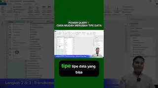 POWER QUERY | CARA MUDAH MERUBAH TIPE DATA #shorts #exceltips #belajarexcel