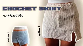 CROCHET WRAPSKIRT I REGULAR SKIRT TUTORIAL I beginner friednly, step by step