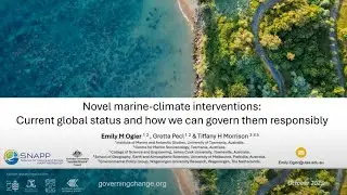 OCTO Webinar: Novel marine-climate interventions