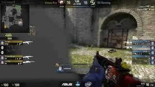 COLDZERA ACE ПРОТИВ VIRTUS PRO НА КАРТЕ COBBLESTONE, 1-Я КАРТА