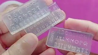 Alphabet silicone mold / very small Alphabet Letters with uv resin //レジンで砂時計風を作る